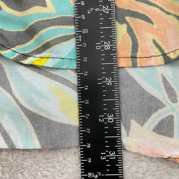 Jen's Pirate Booty Aloha Kula Button Up Shirt Women M/L Multicolor Floral Resort - Picture 11 of 14